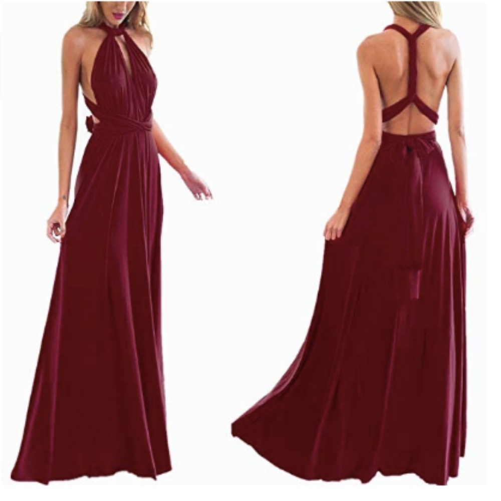 Dark Red Multiway Dress